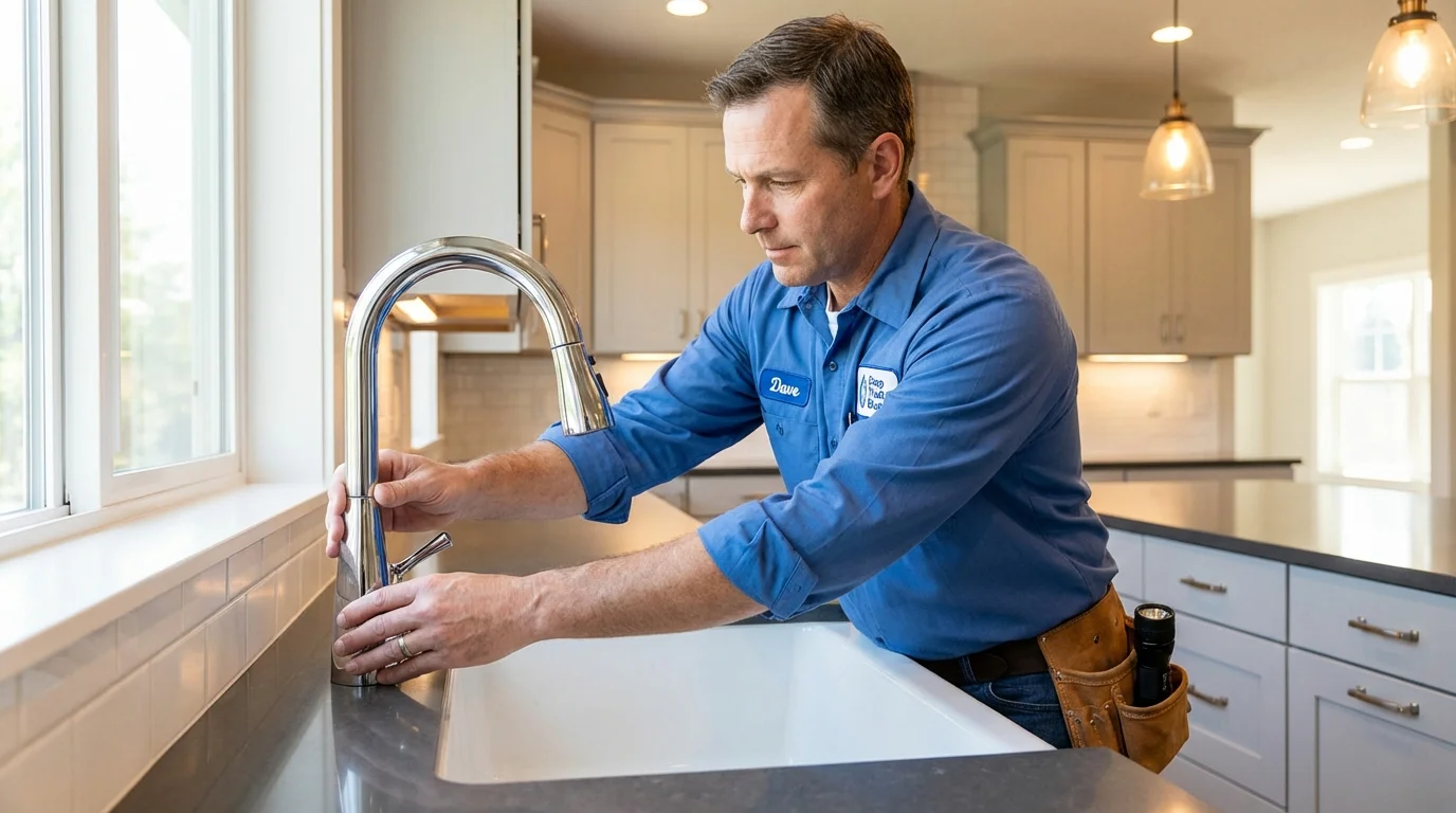Kitchen faucet installation by Johns Plumbing LLC in Rialto